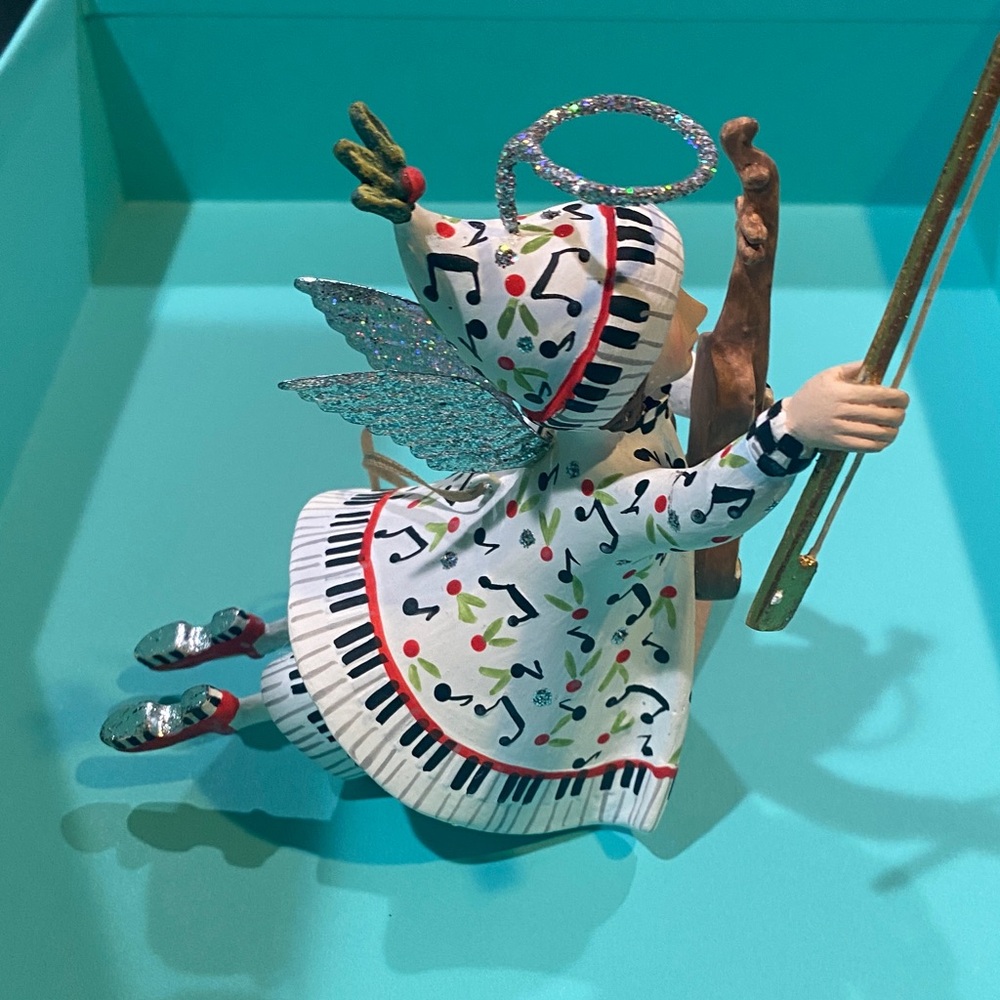 MacKenzie-Childs Patience Brewster Music is Paradise Angel Ornament - Picture 5 of 9